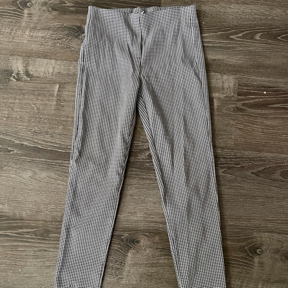 Black + white pants